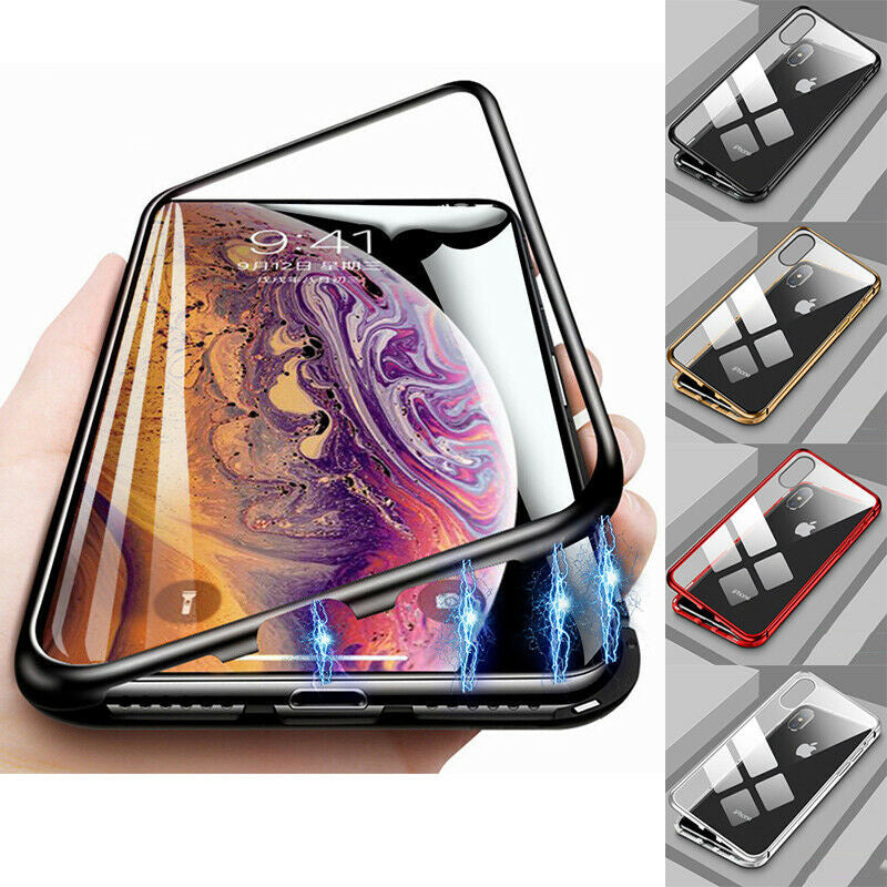 Magnetisch telefoonhoesje met dubbelzijdig glas voor iPhone 11