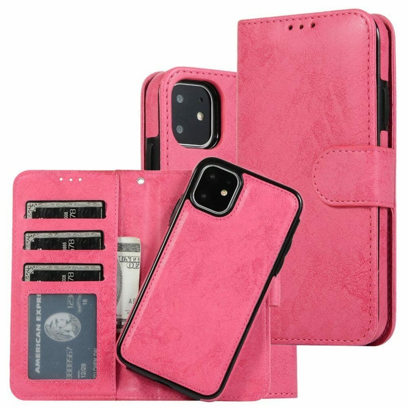 Magnetisch bookcase hoesje voor iPhone 15 Plus