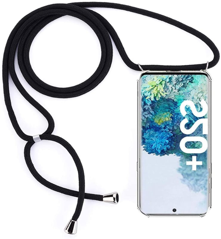 Transparant TPU telefoonhoesje met verstelbaar koord voor Galaxy S20 Plus