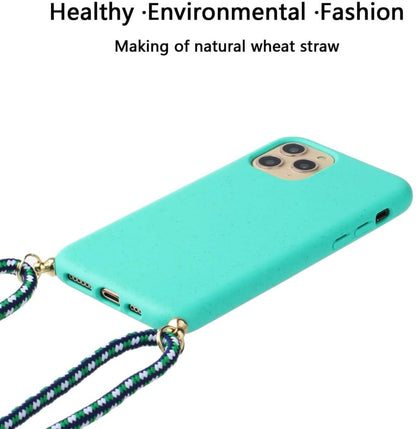 TPU Hoesje met Verstelbaar Koord voor iPhone 15 Pro Max Mint