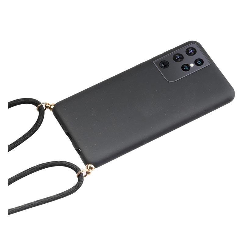 Crossbody TPU telefoonhoesje met verstelbaar koord voor Galaxy S21 Ultra