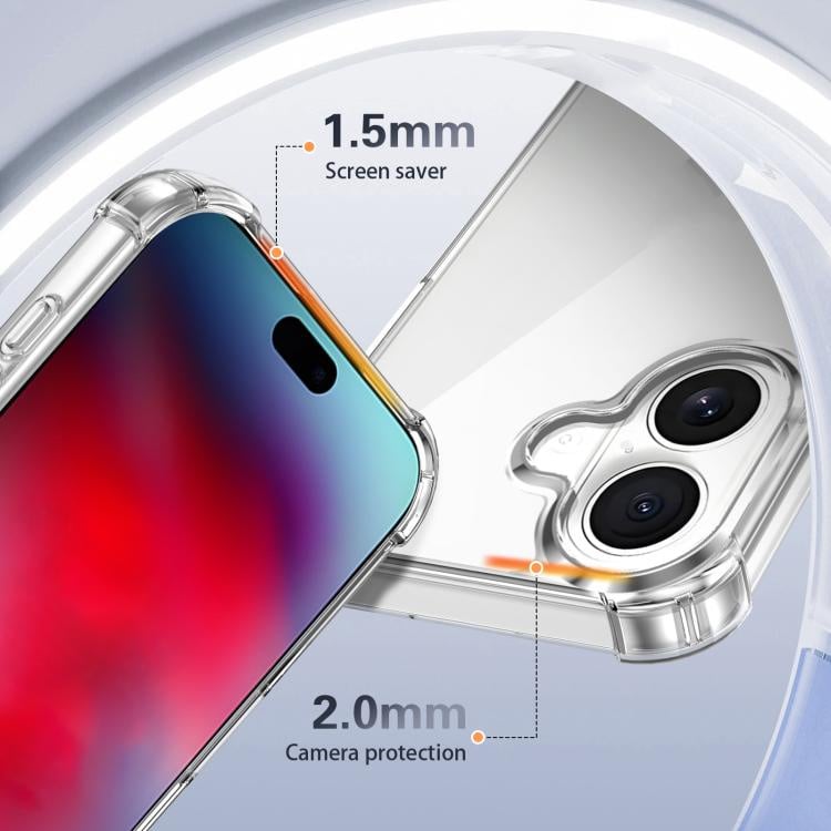 Transparant TPU hoesje met schokbestendige hoeken voor iPhone 17 | 69689939
