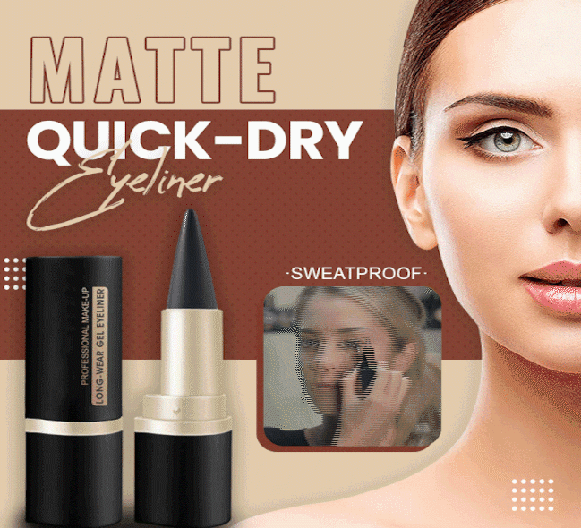 Matte sneldrogende eyeliner met lippenstiftvormig ontwerp