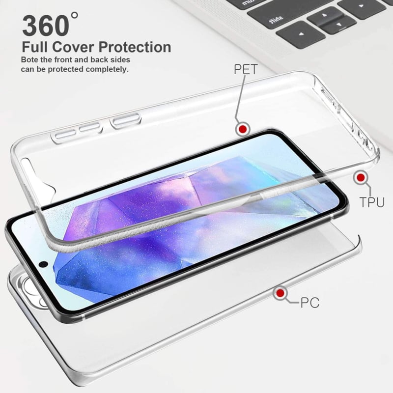 Transparant 360 Graden Hoesje voor Samsung Galaxy A55 5G
