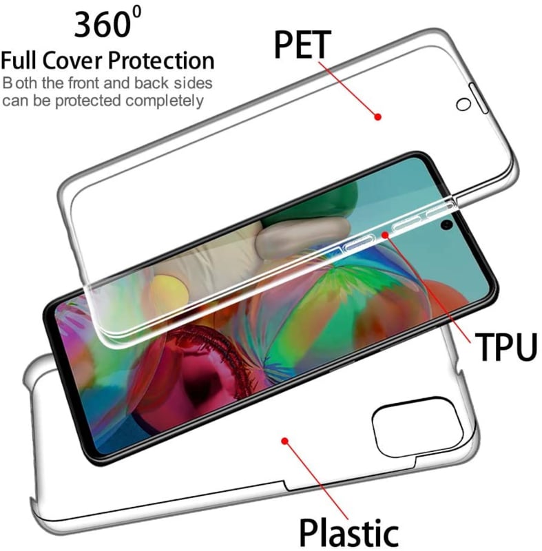 Transparant 360 graden hoesje voor Samsung Galaxy A71
