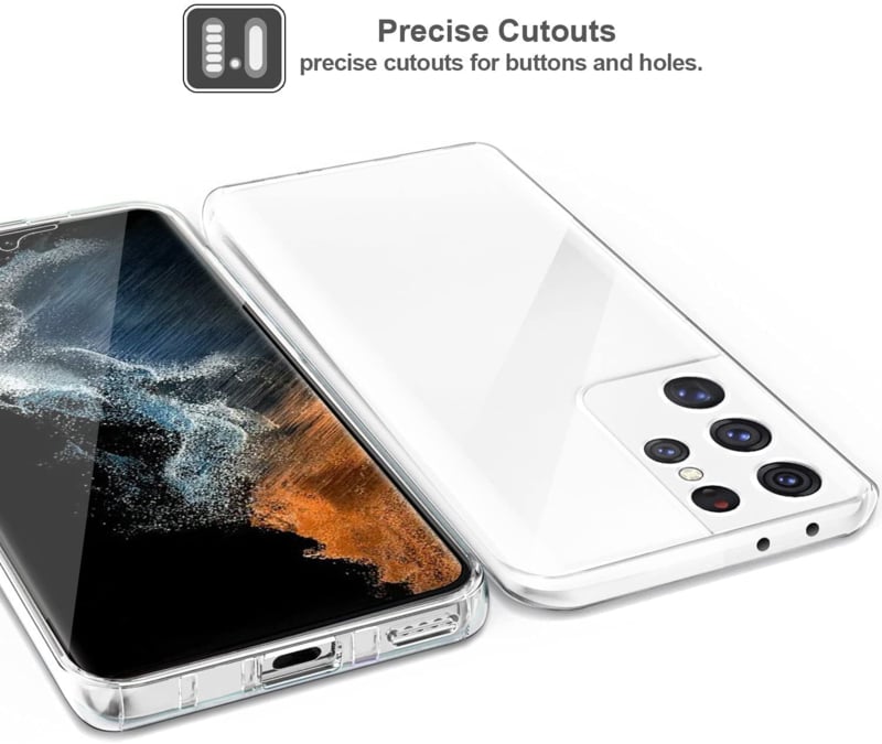 Transparant hybride telefoonhoesje met 360-graden bescherming
