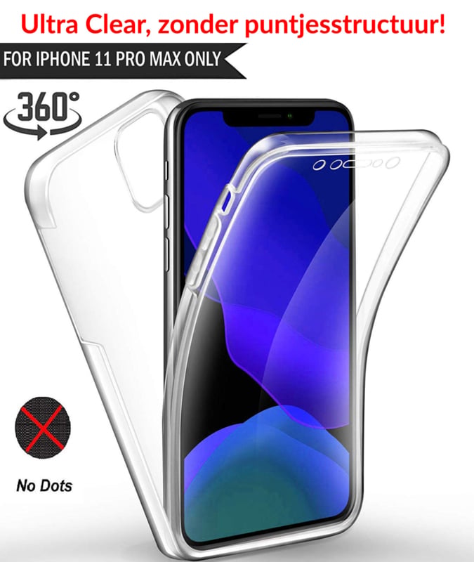 Transparant 360 graden telefoonhoesje voor iPhone 11 Pro Max