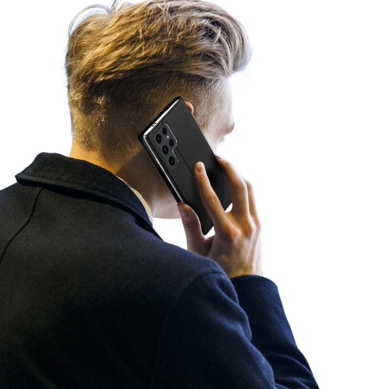 Leren flip case voor Galaxy S24 Ultra met pashouder