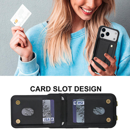 iPhone 17 Pro hoesje met pasjeshouder en draagkoord