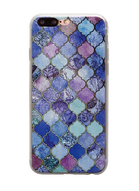 iPhone 7 Plus / 8 Plus hoesje met 3D reliëf ruiten