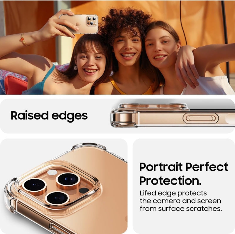 Transparant TPU telefoonhoesje met Air Cushion voor iPhone 16 Pro