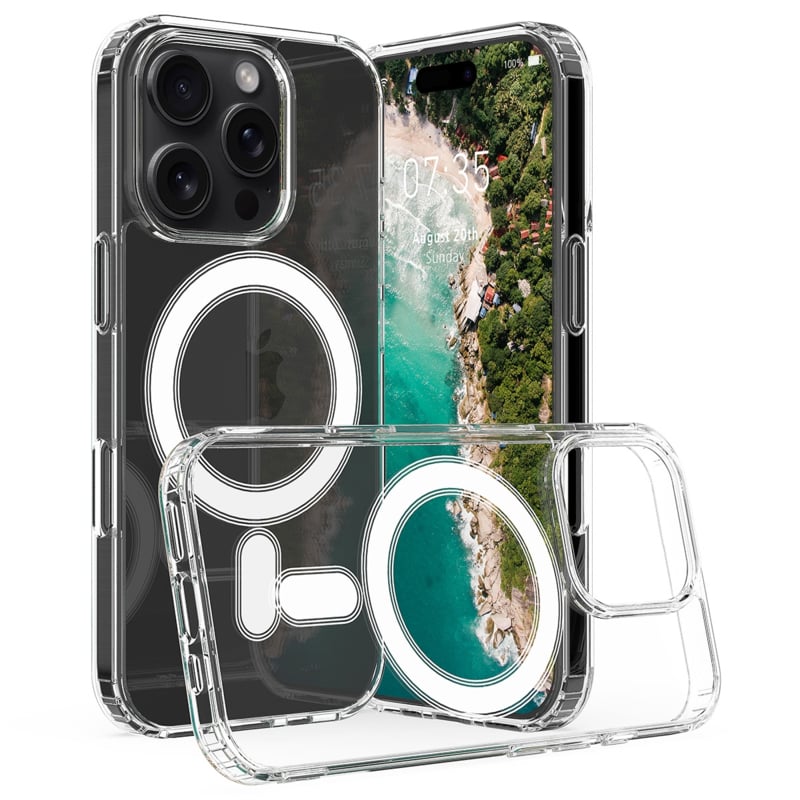 Transparant telefoonhoesje met MagSafe voor iPhone 16 Pro Max