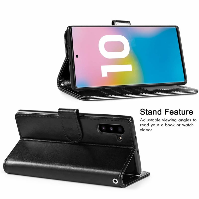 Leren portemonnee hoesje voor Samsung Galaxy Note 10 Plus met pasfotovakje