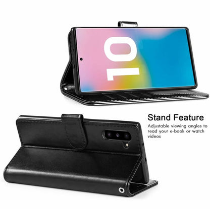 Leren portemonnee hoesje voor Samsung Galaxy Note 10 Plus met pasfotovakje