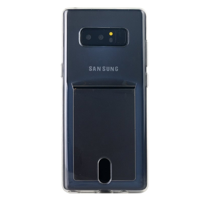 Transparant TPU telefoonhoesje met pasjesvakje voor Galaxy Note 8