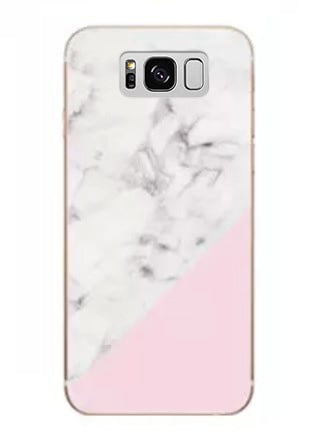 Geometrisch TPU Hoesje met Marmerprint voor Galaxy S8 Plus
