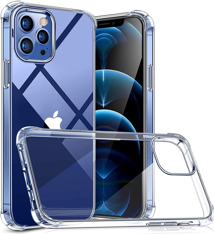 Transparant TPU Telefoonhoesje met Schokbestendige Hoeken voor iPhone 12 Pro Max