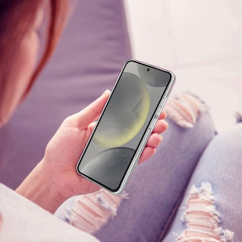 Transparant 360 graden telefoonhoesje met geïntegreerde schermbescherming voor Galaxy S24 Plus