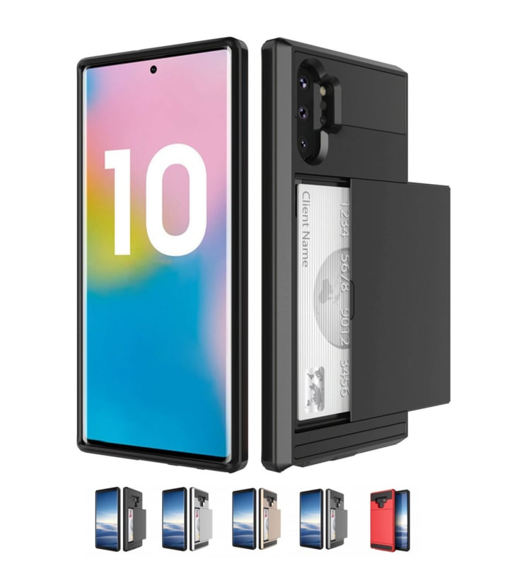 Schokbestendig telefoonhoesje voor Galaxy Note 10 Plus met pashouder