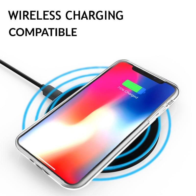 Transparant TPU telefoonhoesje voor iPhone Xr met pasjeshouder