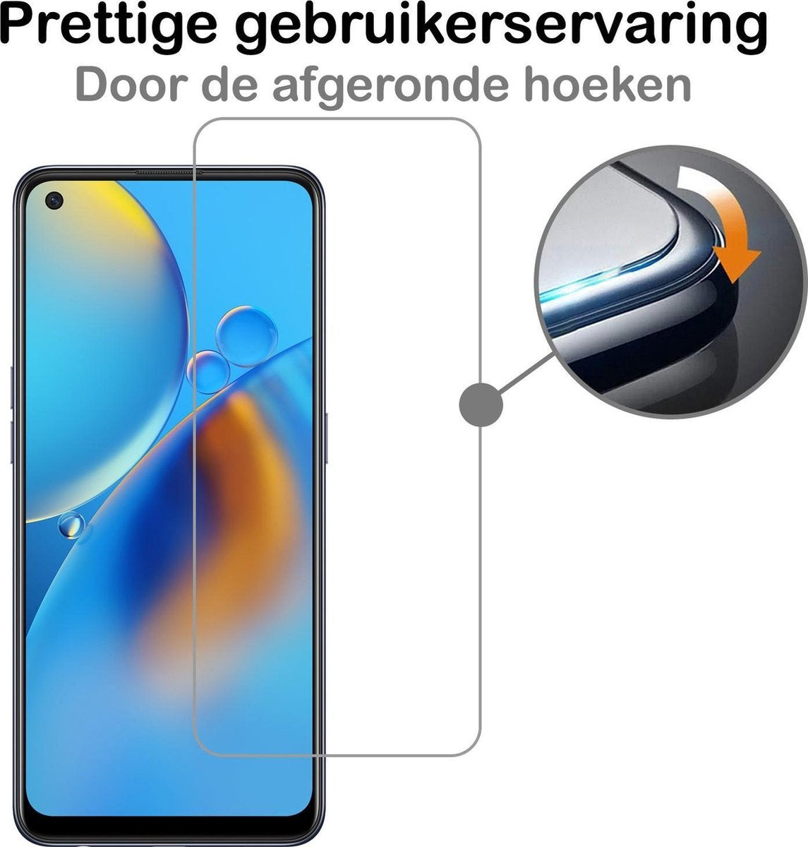 Gehard glazen screenprotector voor OPPO A74 5G