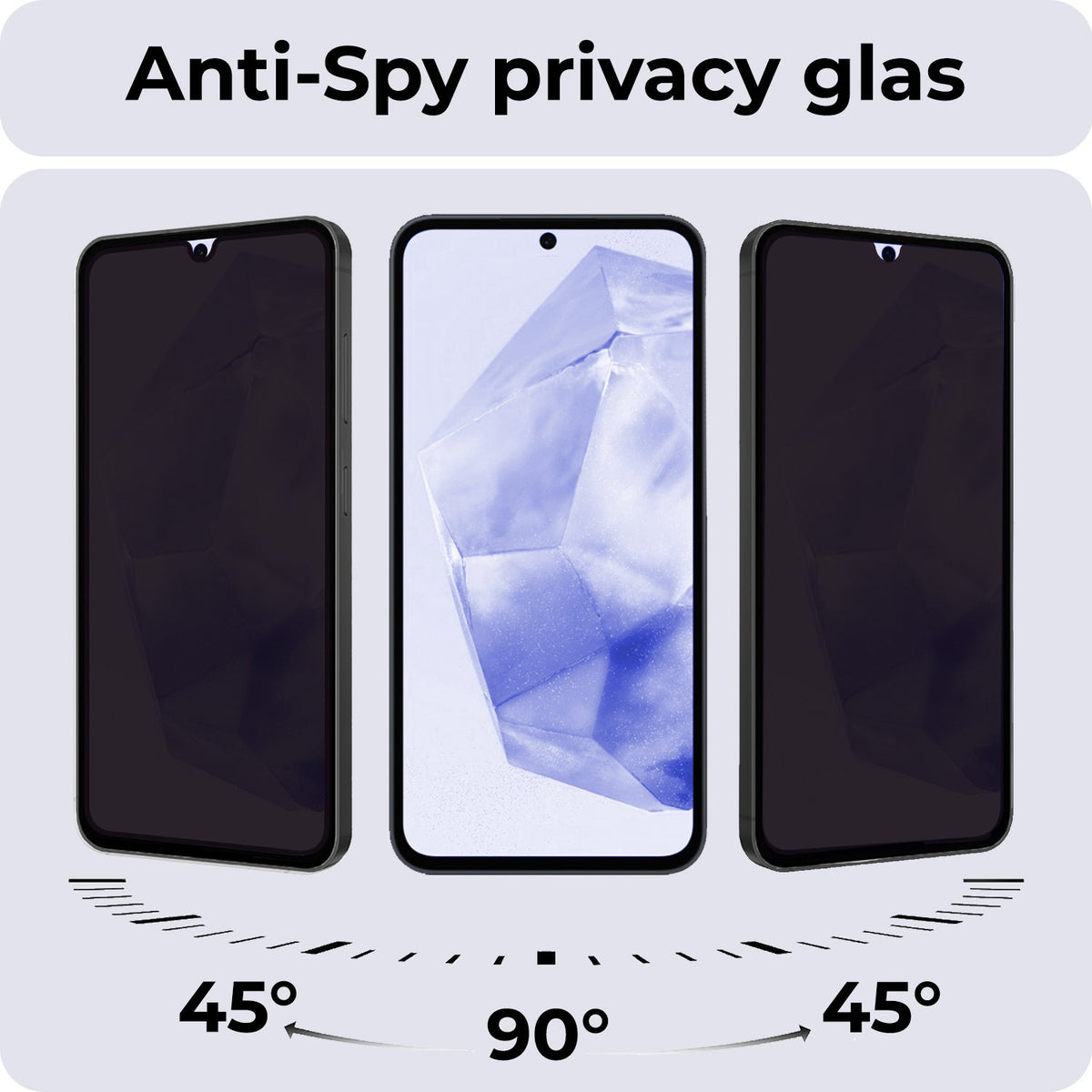 Gehard glazen screenprotector met privacyfilter voor Samsung Galaxy A35