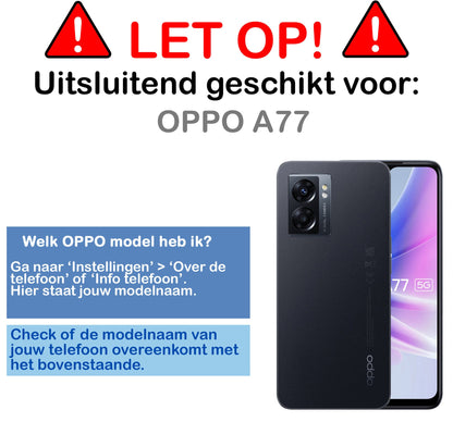 Glazen screenprotector met zwarte randen voor OPPO A77