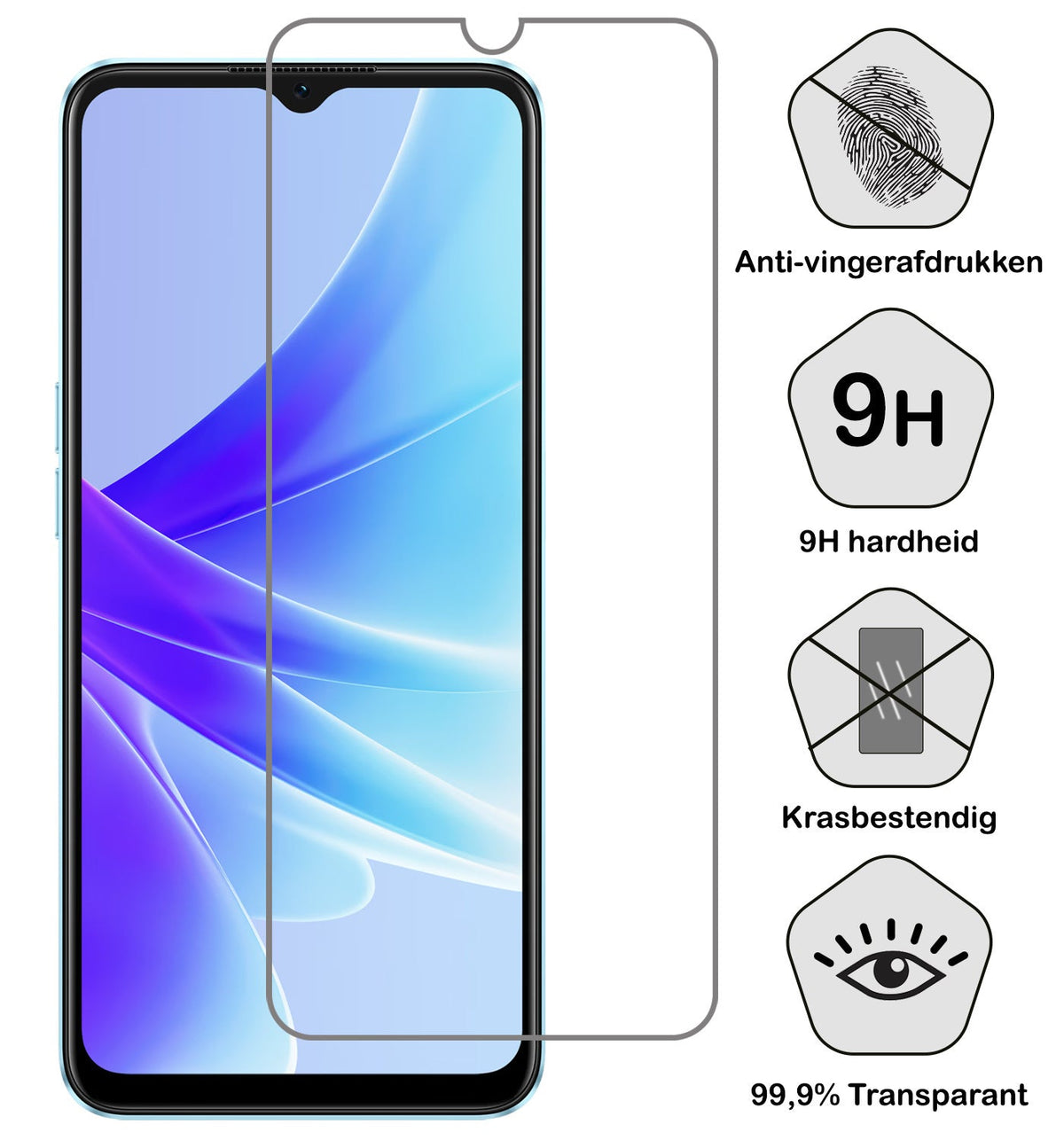 Gehard glazen screenprotector voor OPPO A57s