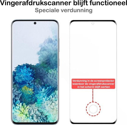 Screenprotector van gehard glas met zwarte randen voor Samsung S20