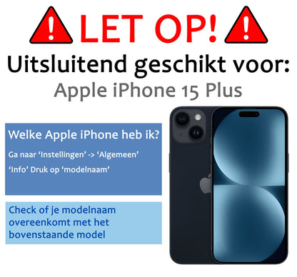 Screenprotector van gehard glas met privacyfilter voor iPhone 15 Plus