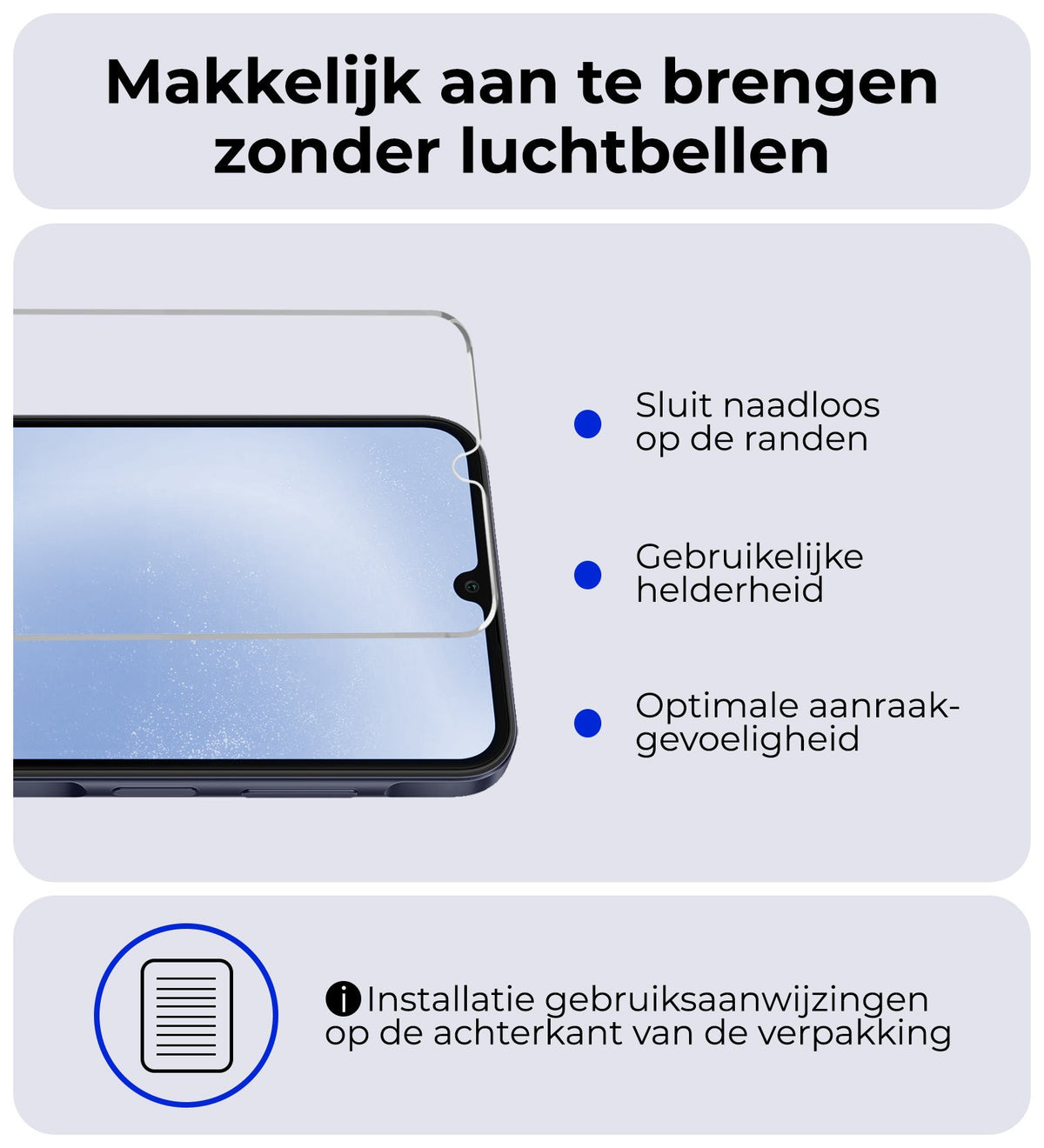 Gehard glazen screenprotector met anti-kras laag