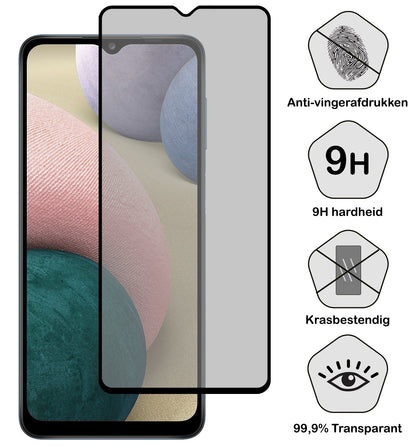 Privacy screenprotector van gehard glas voor Samsung Galaxy A12