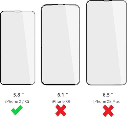 Gehard glazen screenprotector voor iPhone Xs met antikraslaag