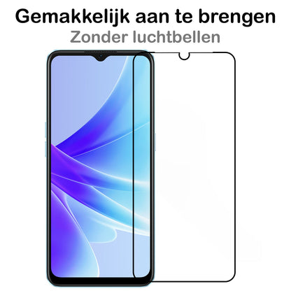 Gehard glazen screenprotector voor OPPO A57 met zwarte randen