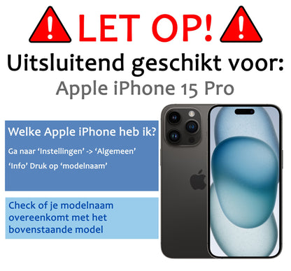 Glazen screenprotector voor iPhone 15 Pro met zwarte randen