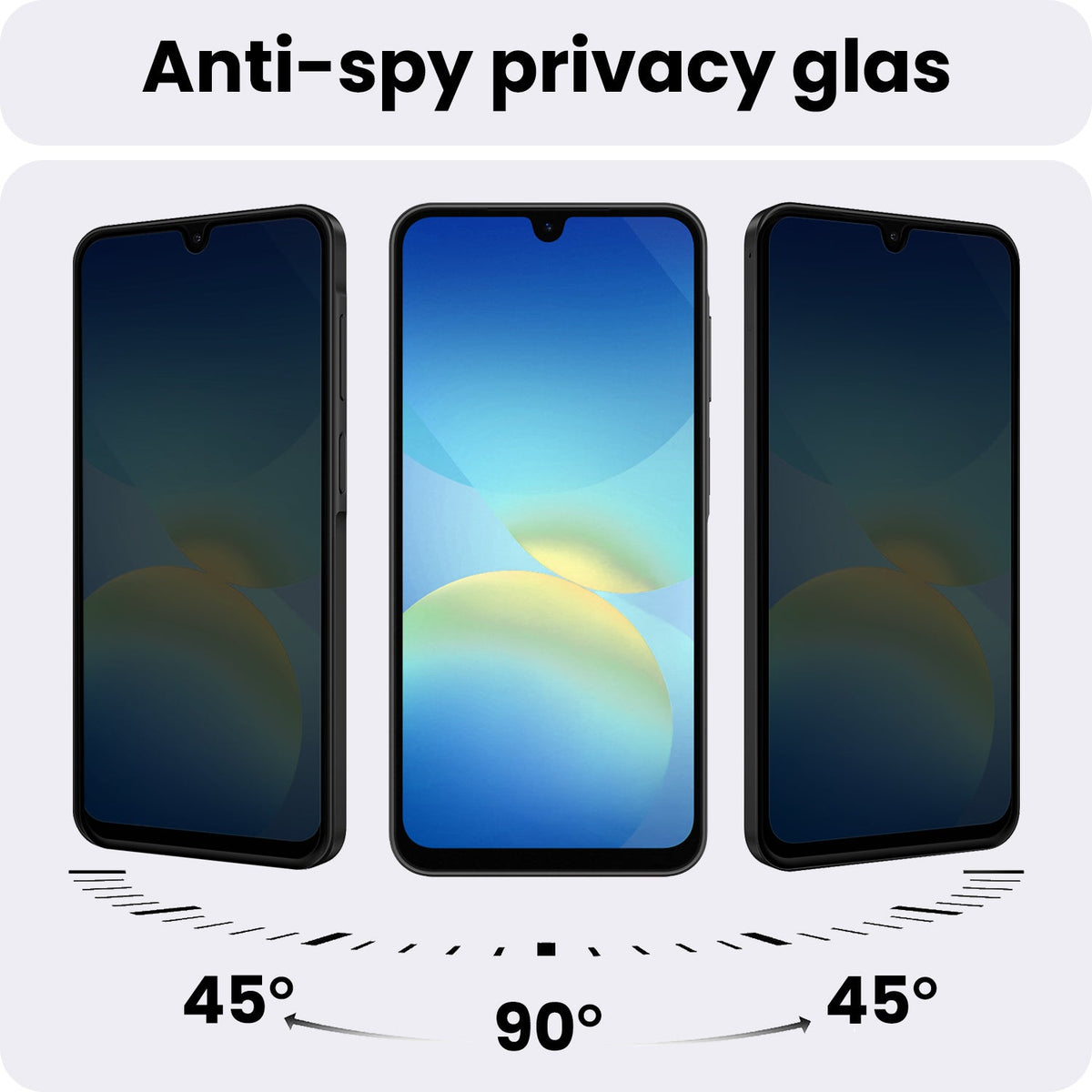 Gehard glazen privacy screenprotector voor Samsung Galaxy A26