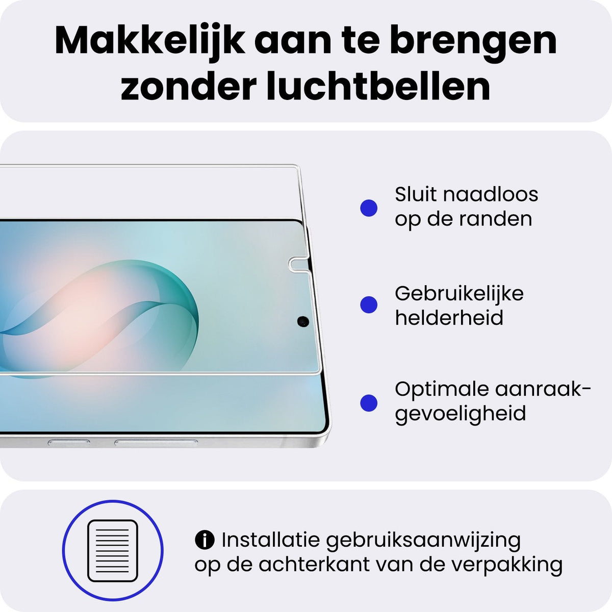 Gehard glazen screenprotector met antikraslaag