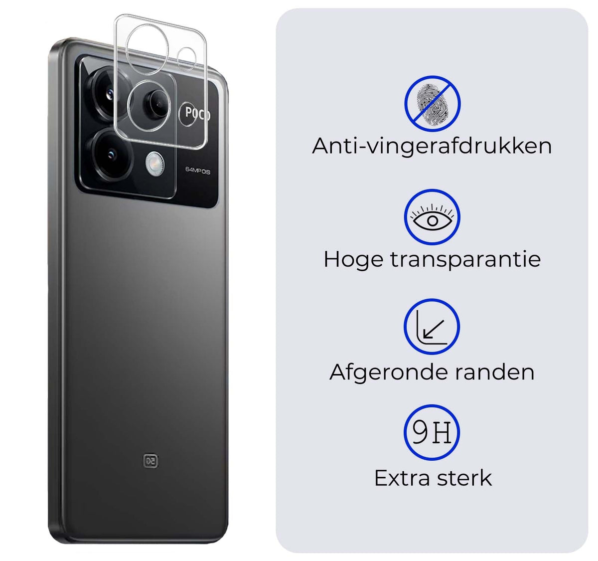 Gehard glazen camera screenprotector voor Xiaomi Poco X6