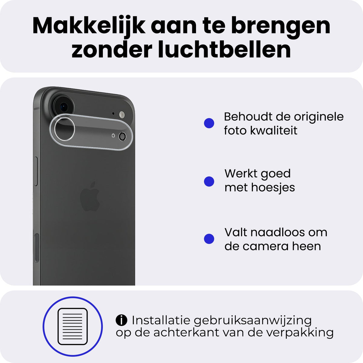 Gehard glazen camera screenprotector voor iPhone Air