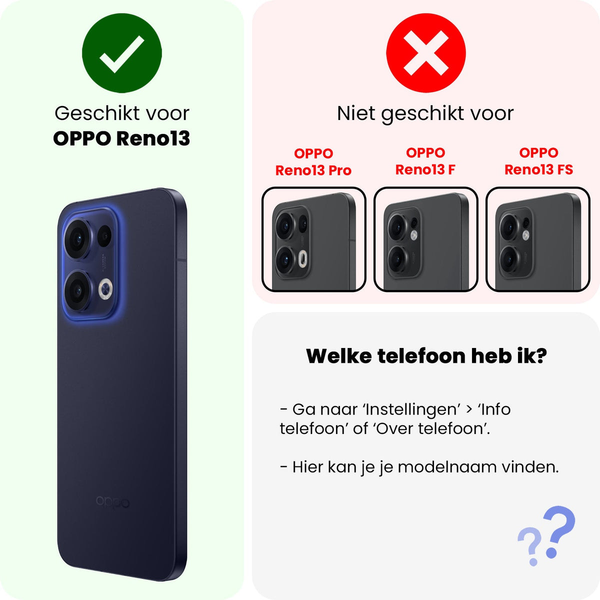 Gehard glazen screenprotector voor OPPO Reno 13