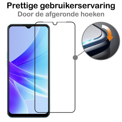 Gehard glazen screenprotector voor OPPO A57 met zwarte randen