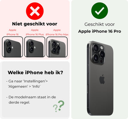 Screenprotector van gehard glas voor iPhone 16 Pro