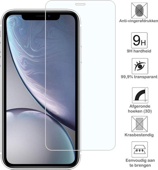 Gehard Glazen Screenprotector Met Volledige Dekking Voor iPhone XR