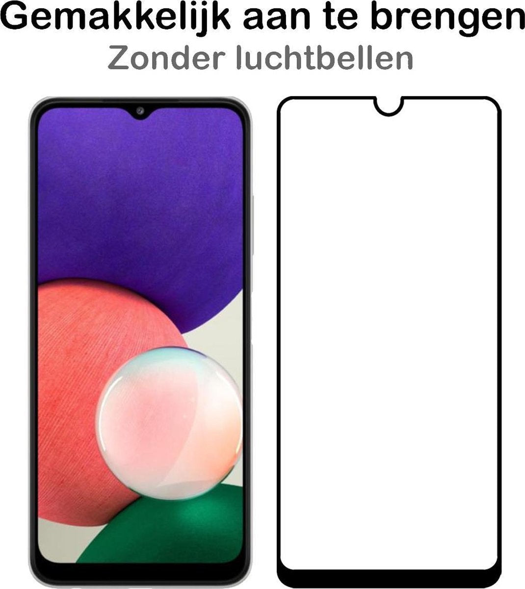 Gehard glazen screenprotector met zwarte randen