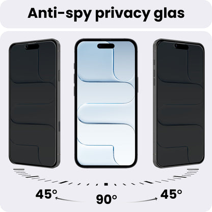 Glazen privacy screenprotector voor iPhone Air met inkijkfilter
