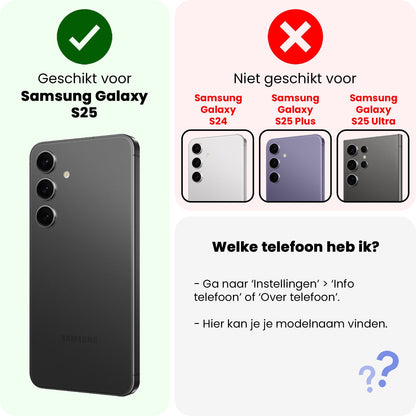 Gehard glazen screenprotector met installatieframe voor Samsung S25