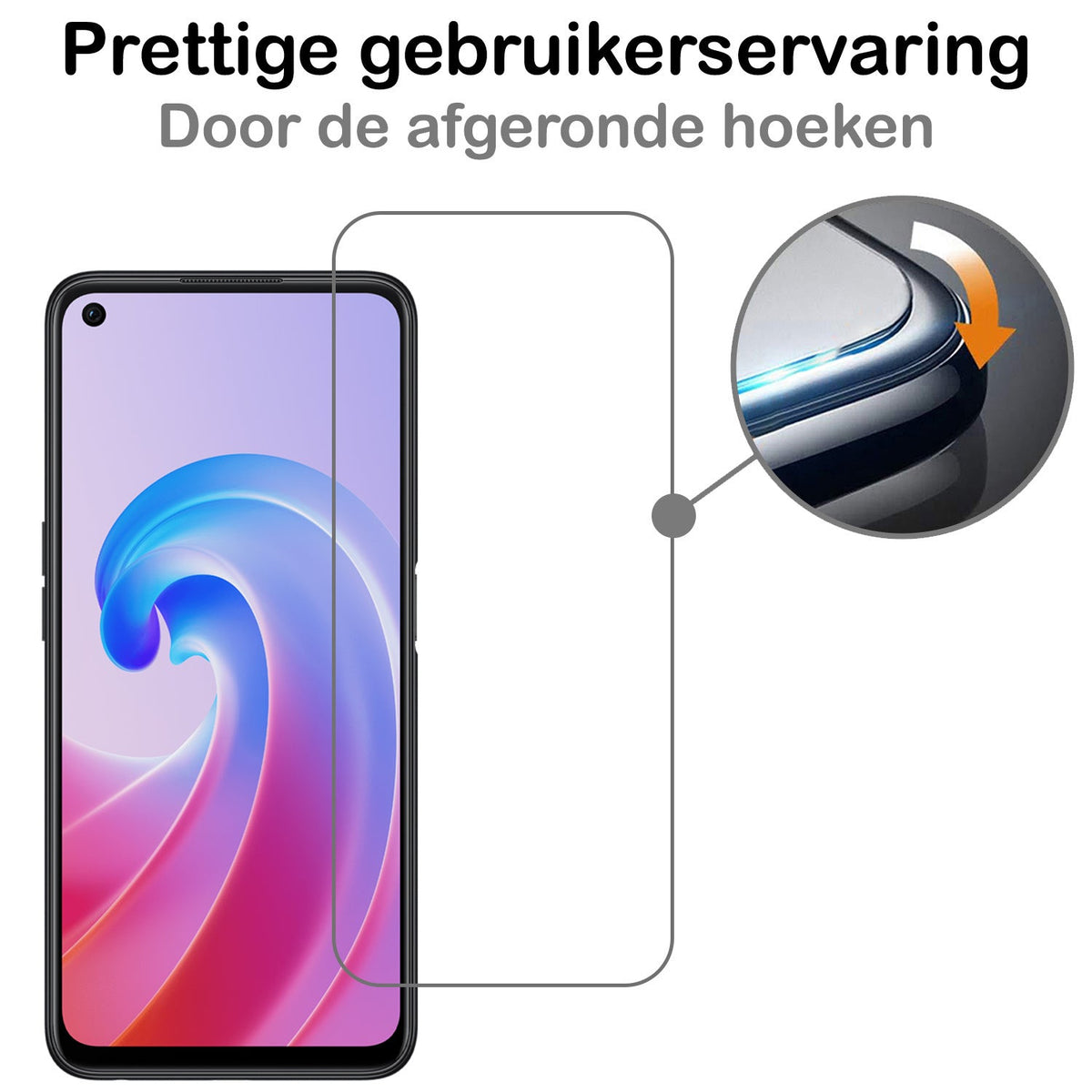 Screenprotector van gehard glas voor OPPO A76