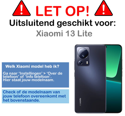 Gehard glazen screenprotector voor Xiaomi 13 Lite met antikraslaag
