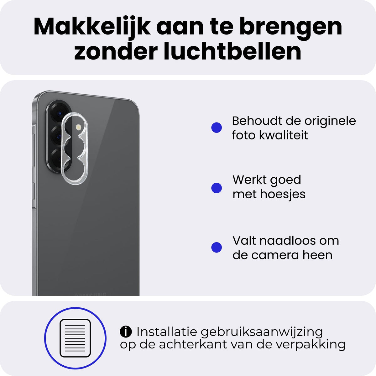 Gehard glazen camera screenprotector voor Samsung A37