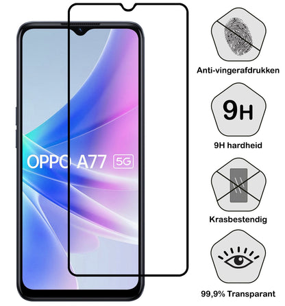 Glazen screenprotector met zwarte randen voor OPPO A77